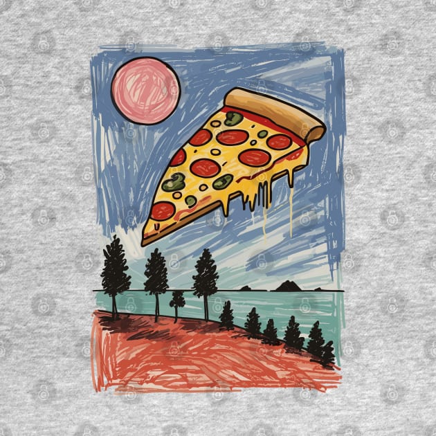 Funny Pizza Slice Cheese Nature by Rustling-grass